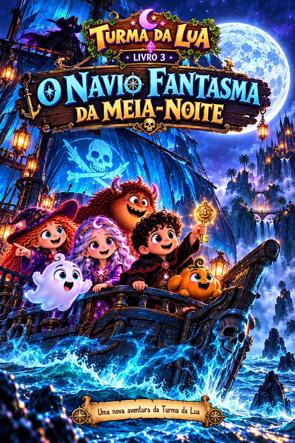 Capa do livro 3: O Navio Fantasma da Meia-Noite