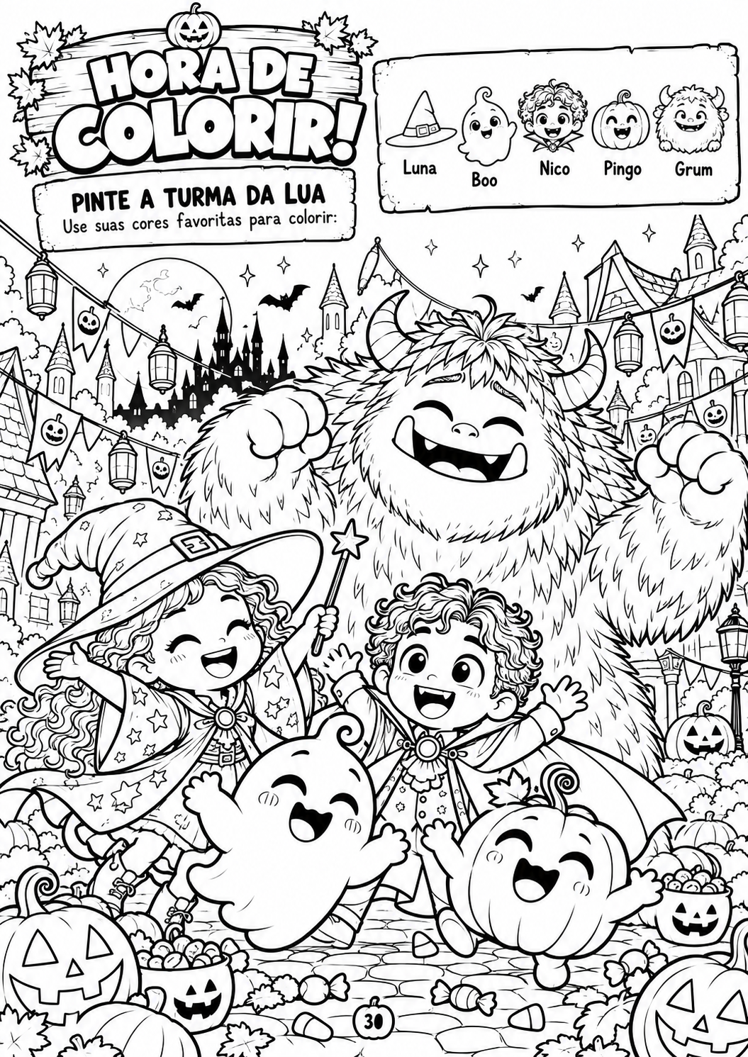 Página para colorir