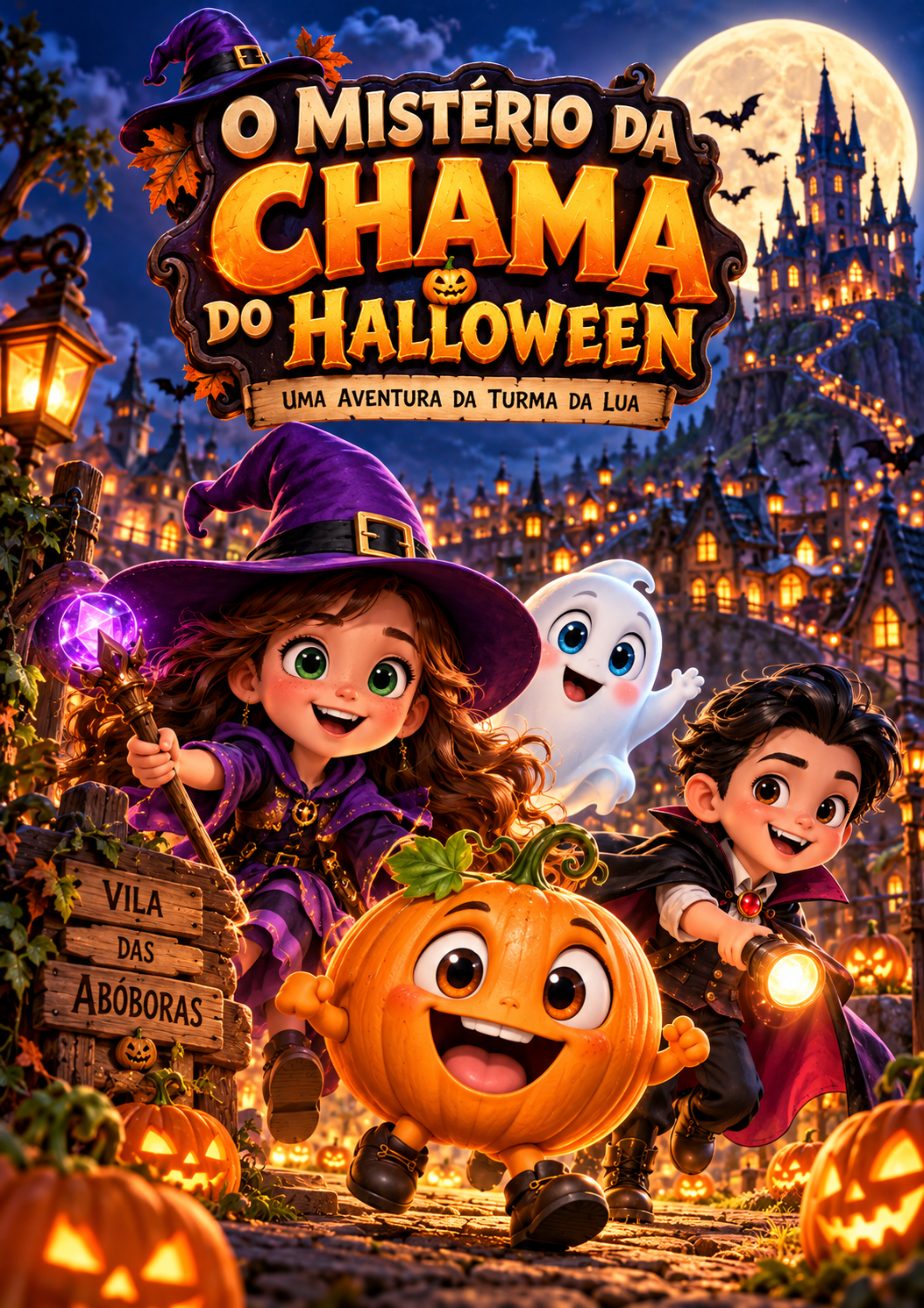 Capa do livro 1: O Mistério da Chama do Halloween